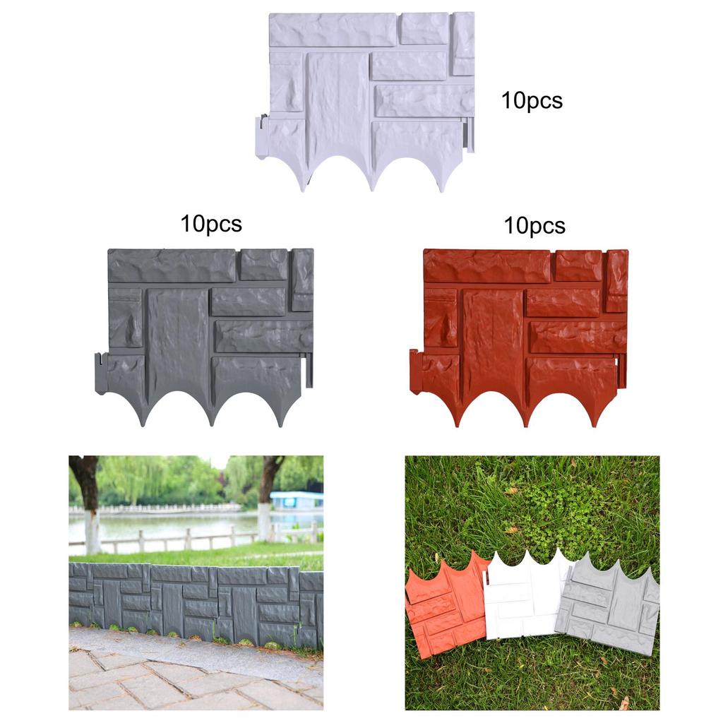 10x Garden Fence Flower Bed Fencing Simple Installation Landscape Edging Border for Patio