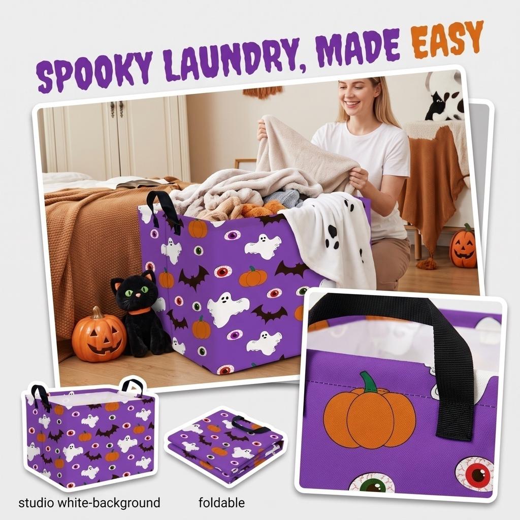 Halloween Hamper Foldable for Bathroom and Bedroom - Clothes Basket