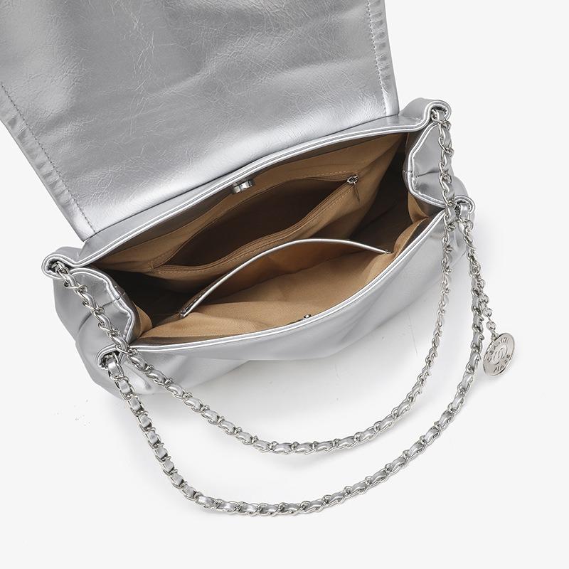 Pendeln zur Arbeit Vielseitige Damenhandtasche mit großem Fassungsvermögen Einfache einfarbige Mode-Umhängetasche Hochwertige Ketten-Handtasche