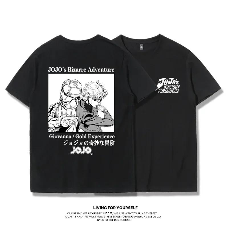 Módní Jojo Bizarre Adventure Tričko s krátkým rukávem Vaporwave Estetické tričko Jotaro Harajuku Y2k Tričko Oversized Muži Dámské Topy