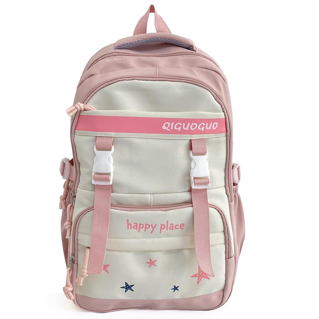 Large Capacity, High Value, Simple Color Contrast, Versatile Schoolbag, Junior High School Student, High School Student, College Student