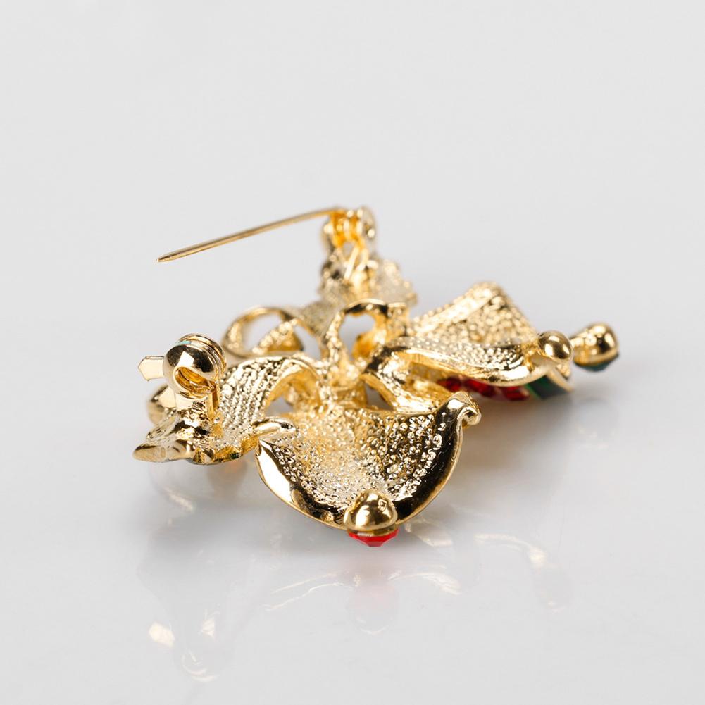 Women Delicate All Matching Vintage Style Bells Design Brooch Wear Decoration for Christmas