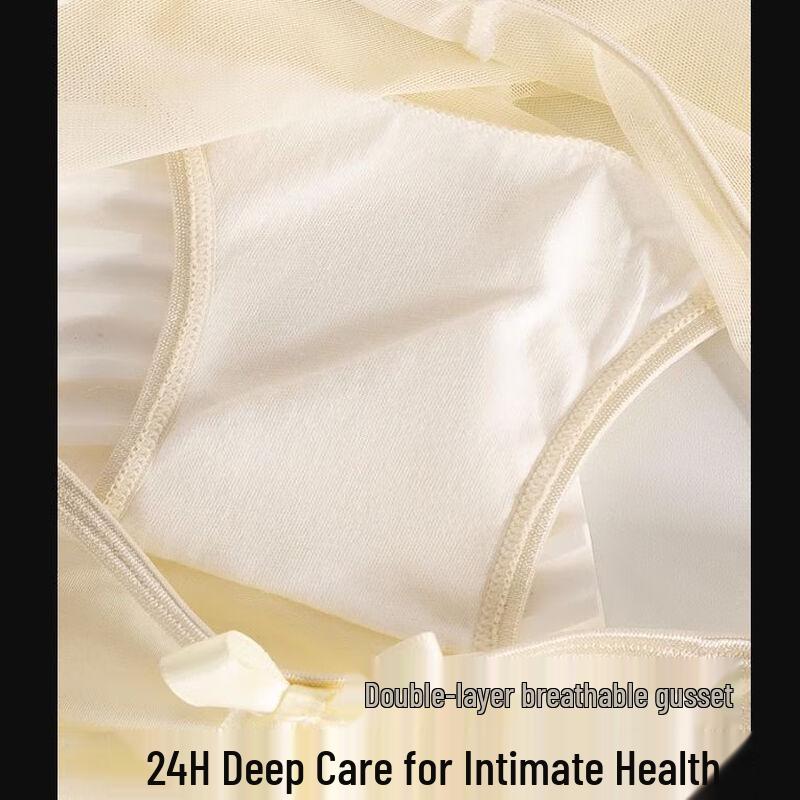 LANGSHA Women's Sensual Lace Breathable 3-Pack Underwear