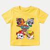 Paw Patrol Kids Cotton T Shirt Boys Girls Casual Short Sleeve Top Graphic Print Puppy Dog Cartoon Character Summer Clothing