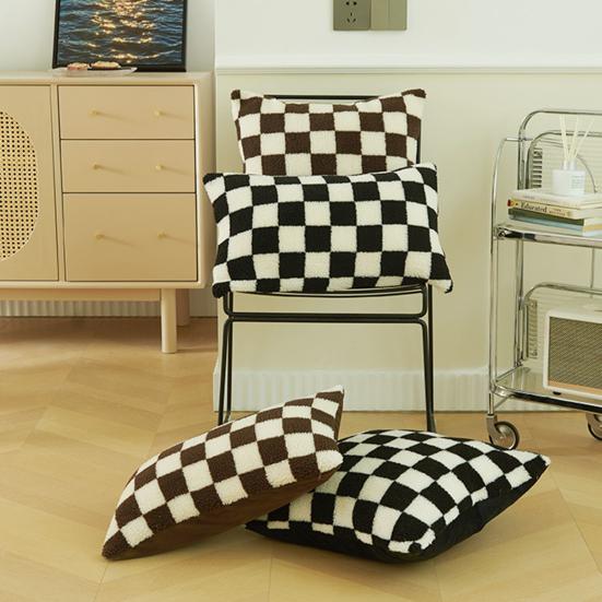 Excellent Pillow Cushion Cover Non-fading Short Plush Home Decoration