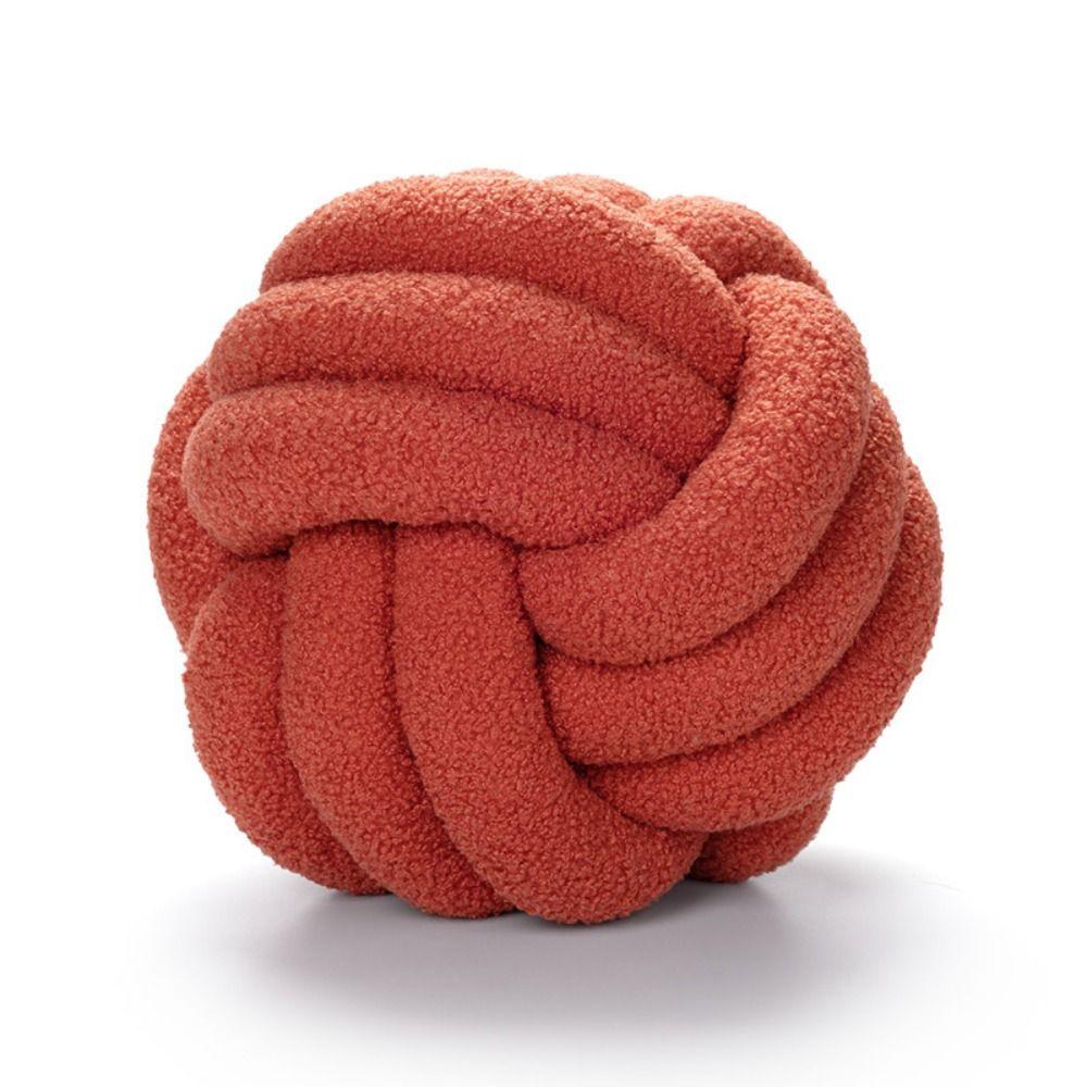 Waist Protective Lamb Velvet Home Decor for Bathroom Throw Pillow Cushion Knotted Ball Backrest