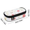 Pen Case Scratch Resistant Polyester High Capacity Zip Around Closure with Main Compartment Mesh Pocket and Pen Slots for Students
