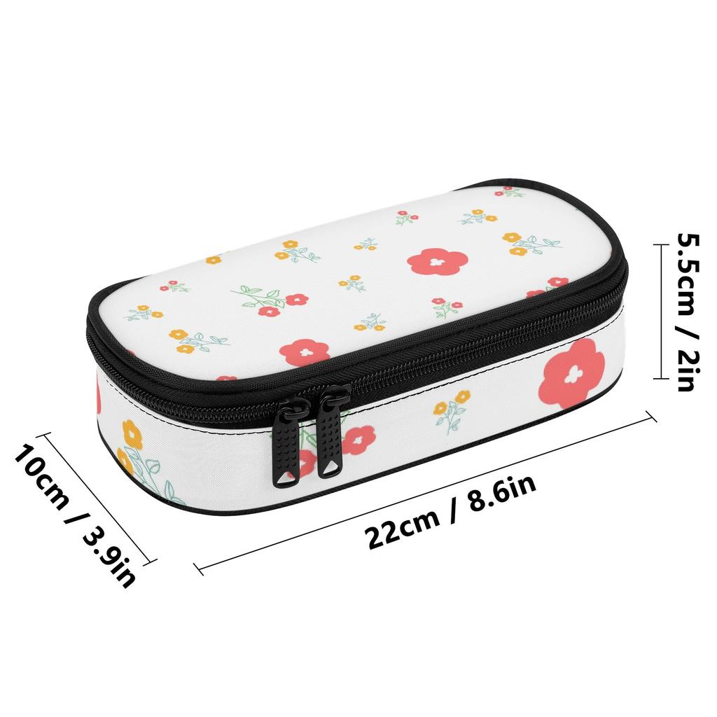 Pen Case Scratch Resistant Polyester High Capacity Zip Around Closure with Main Compartment Mesh Pocket and Pen Slots for Students