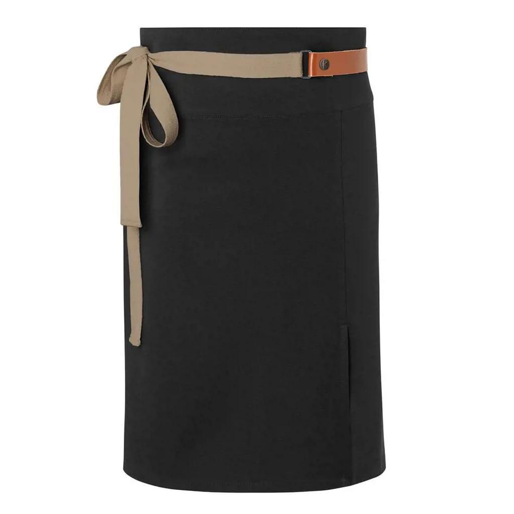 Green-Generation Leather Detailing Waist Apron