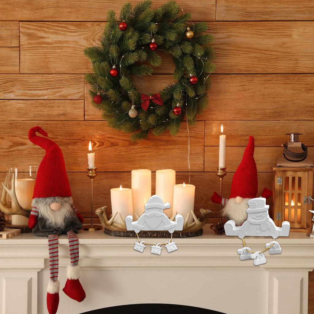 Christmas Santa Snowman Resin Silicone Molds Concrete Cement Silicone Molds for Epoxy Resin Candle Home Decoration
