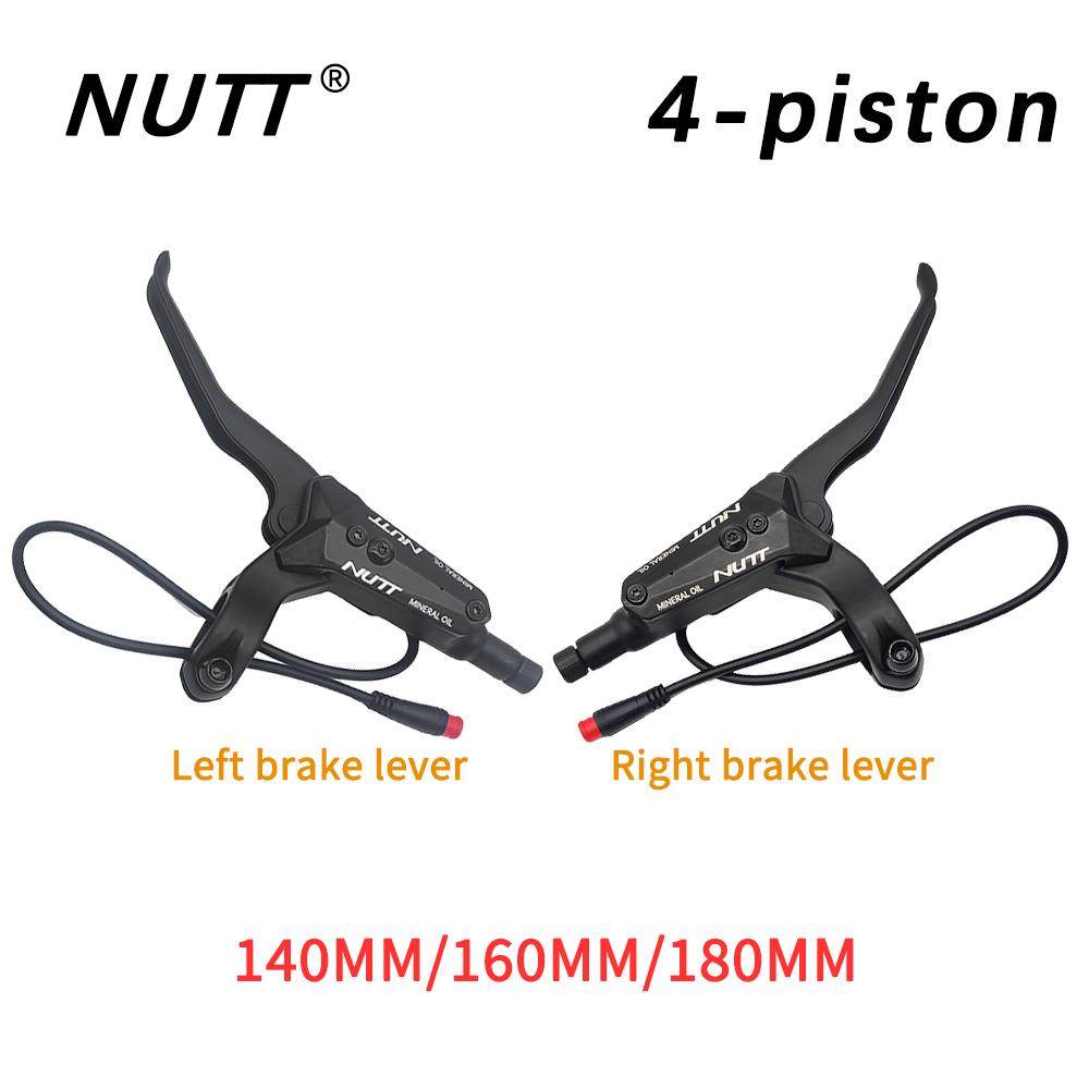 בלמי דיסק הידראוליים NUTT לאופניים/קורקינטים חשמליים אפשרויות 4 בוכנות/2 בוכנות במידות 140/160/180 - בלמי אופניים
