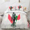 Game Valorant Neon Bedding Set Boys Girls Twin Queen Size Duvet Cover Pillowcase Bed Kids Adult Fashion Home Textileextile741