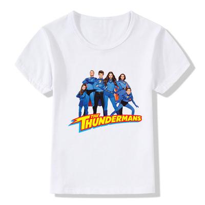 New Cute The Thundermans TV Shows Print T-shirts Summer Kids T Shirt Baby Girls Boys Clothes Fashion Streetwear Tops