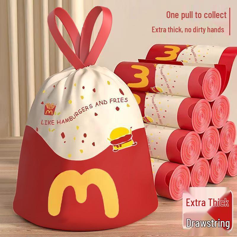 Mugwort Mosquito-Repellent Tear-Free Trash Bag with Drawstring – Extra Thick for Dormitory and Kitchen