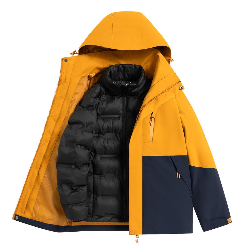 The latest popular down liner jacket autumn and winter men's and women's detachable ski clothing outdoor windproof jacket 90 down