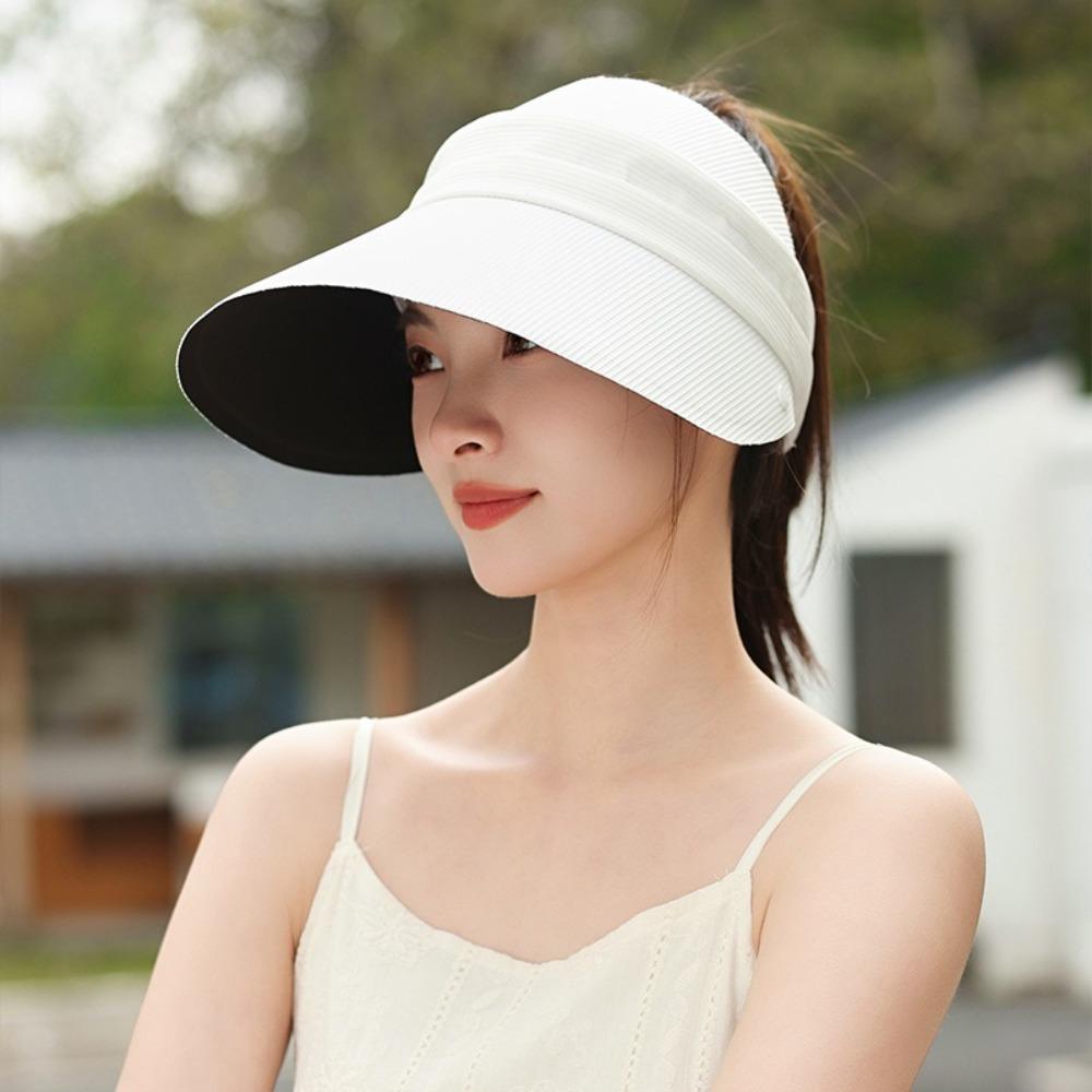 with Face Cover Sun Visor Hats Empty Top Sun Hat Outdoor Peaked Cap  Summer