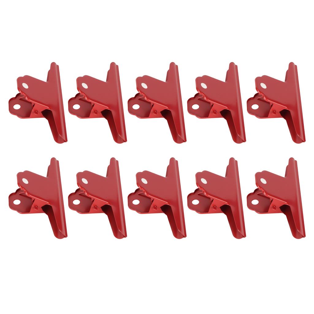 10pcs Metal Binder Clips Multipurpose Electroplating Rustproof Large Paper Clamps for Office School Red
