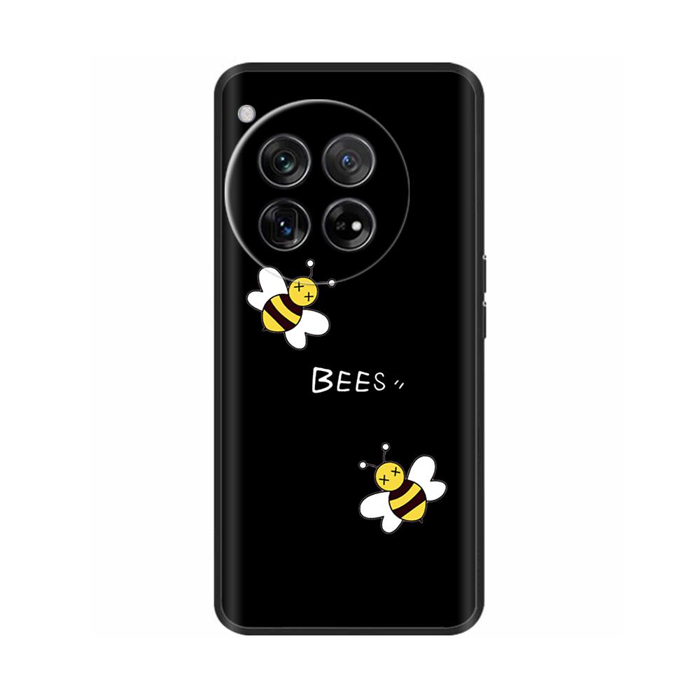Para OnePlus 12 Funda de Teléfono Negra de TPU Suave Para One plus 12R Carcasa En Oneplus12 5G 1+12 Protector Parachoques Silicona Funda Suave Fundas
