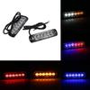 2pcs DC 12/24V 6LED Emergency Strobe Light Warning Strobe Light Emergency Light Flashing Lamp