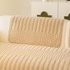 1PC-Simple Style Geometric Pattern Comfortable Cotton Velvet Sofa Cushion Plush Anti Slip Sofa Cover Cloth