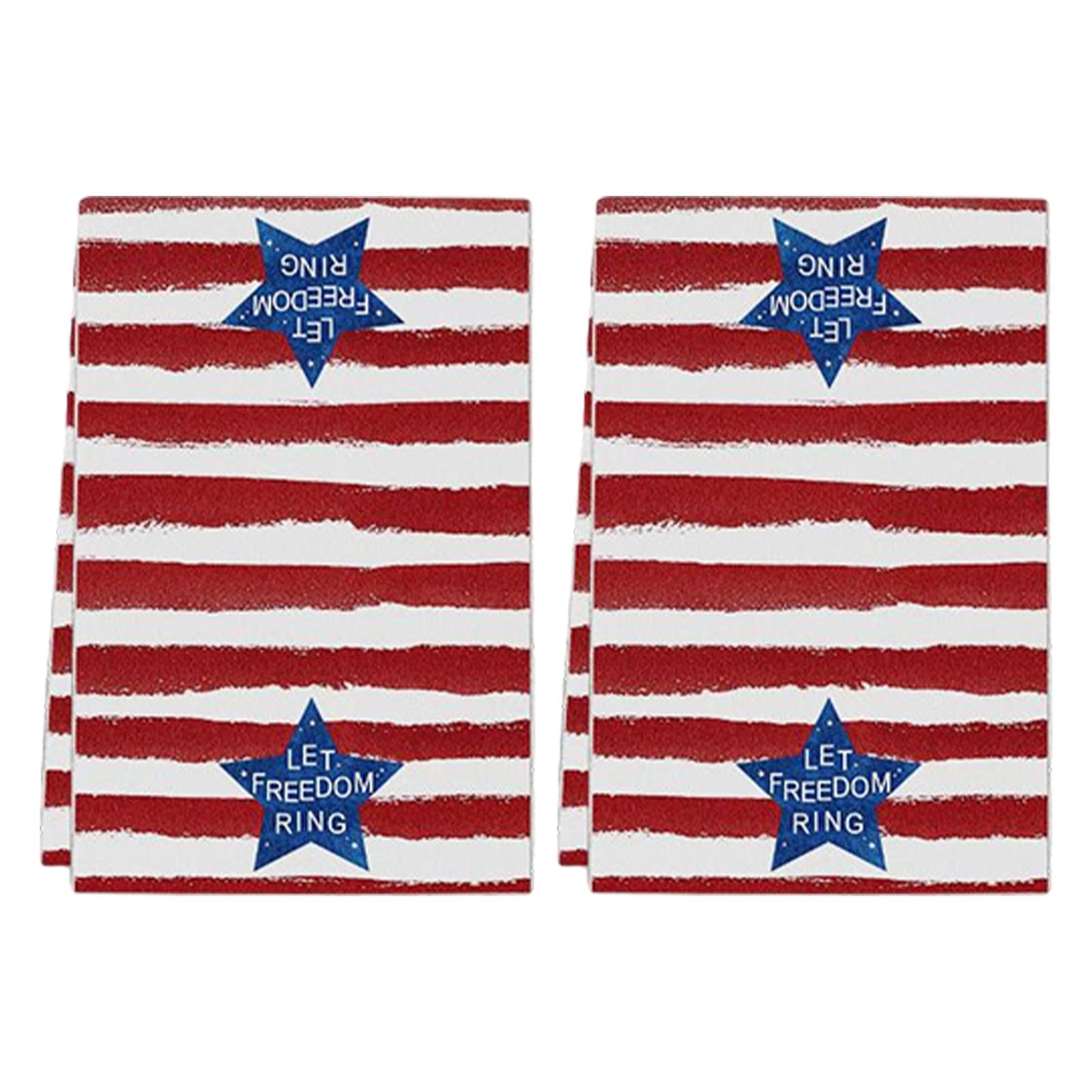 

America Kitchen Towels Dish Towels, Independence Day Decoration Cleaning Set Of 2 One Size червоний