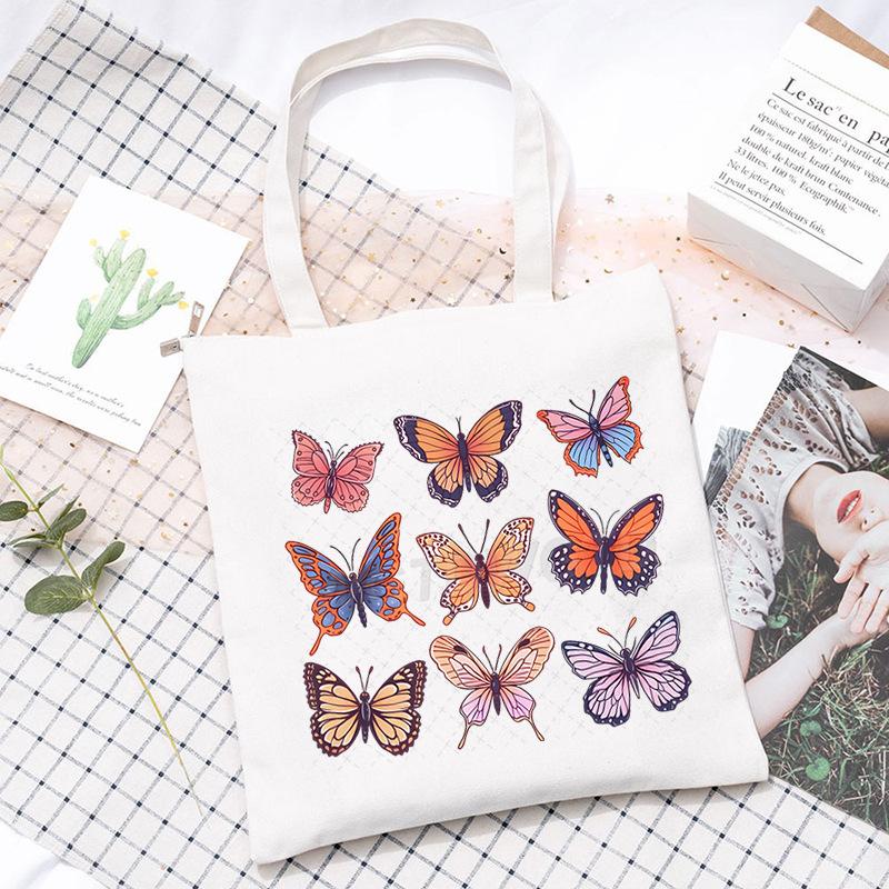 Insect Printed Casual Shoulder Bag Daily Versatile Large Capacity Canvas Bag 2025 New