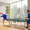 9FT Folding Tennis Table, with 8 Wheels, for Indoor Use, Green