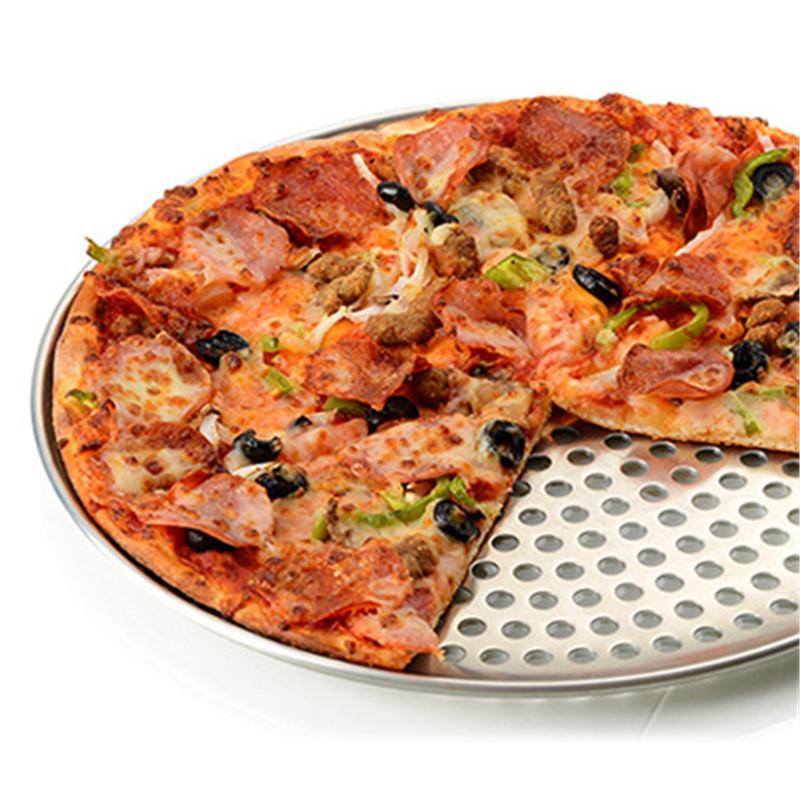 Premium Non-Stick Pizza Pan Bakeware Aluminium Alloy Pizza Plate Round Deep Dish Pizza Pan Tray Mold Mould Baking Tools