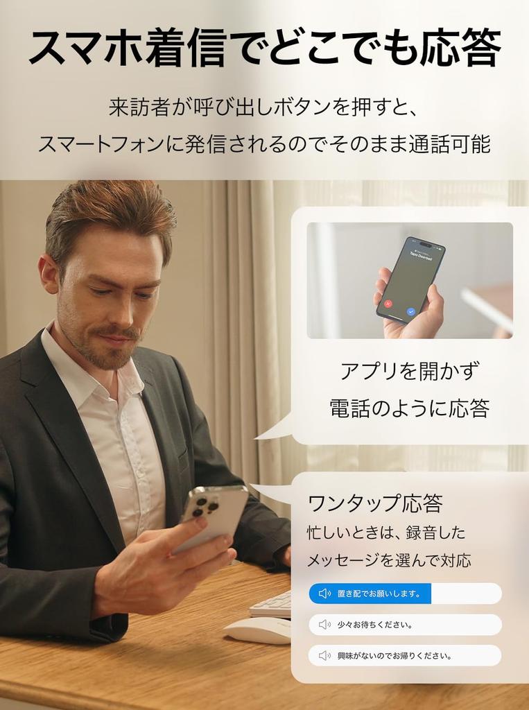 Tapo Smart No Installation Wireless Intercom with 2K 3MP 3 IP54 Waterproof and Doorbell Person Tapo D205 Doorphone, Required, Camera, Megapixels,