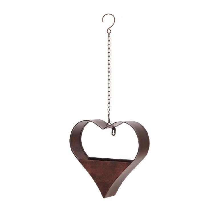 

Metal Heart Shape Hanging Plant Holder for Garden Porch or Home Decoration Detachable Flower Pots Drain Hole Planter 1