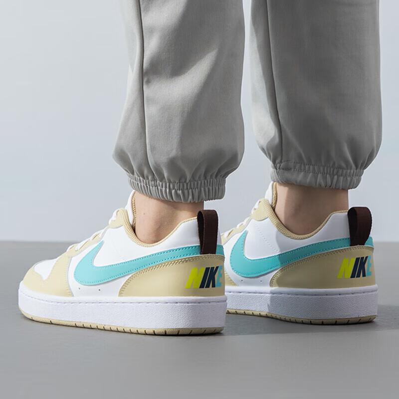 New Nike Court Borough COURT BORO Anti Slip Wear Resistant Low Top Kids' Skateboarding Shoes Yellow White Teenagers HM3726-731