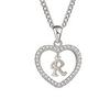 Concise Hollowed Heart Alphabet Unisex Necklace Jewelry Neck Chain Pendant Decor