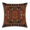 4 Pièces Housse de Coussin Kilim Persan Double Face, Rouge Géométrique Tribal Bohème Housse de Coussin d'Appoint (Sans inserts)