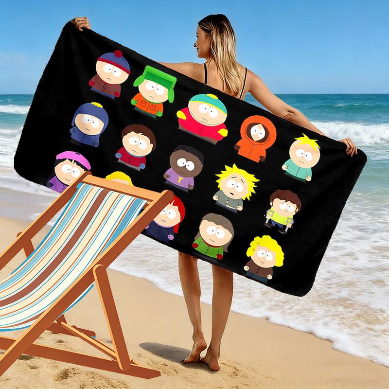 South Park Art Print Beach Towel, Large Soft Quick Dry Towel for Beach Camping Swimming