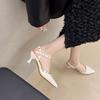 Women's Fashion Sexy 2025 New Pointed Rivet Decorated High Heels Dress Dating Wedding Banquet Party Stiletto High Heels