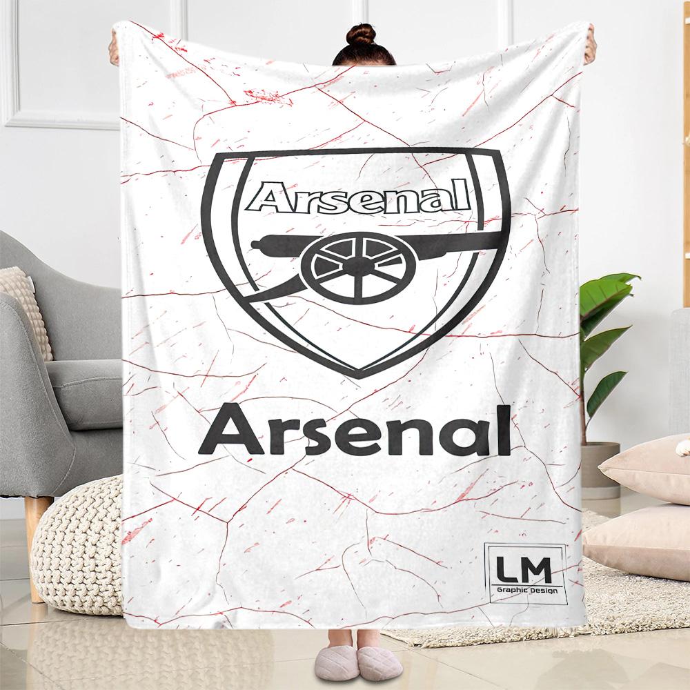 Arsenal Decke Weich Warm Gemütlich Geeignet für Bettwäsche Meeresufer Sofa für Alle Jahreszeiten Modern Bestes Feiertagsgeschenk für Freunde Familie
