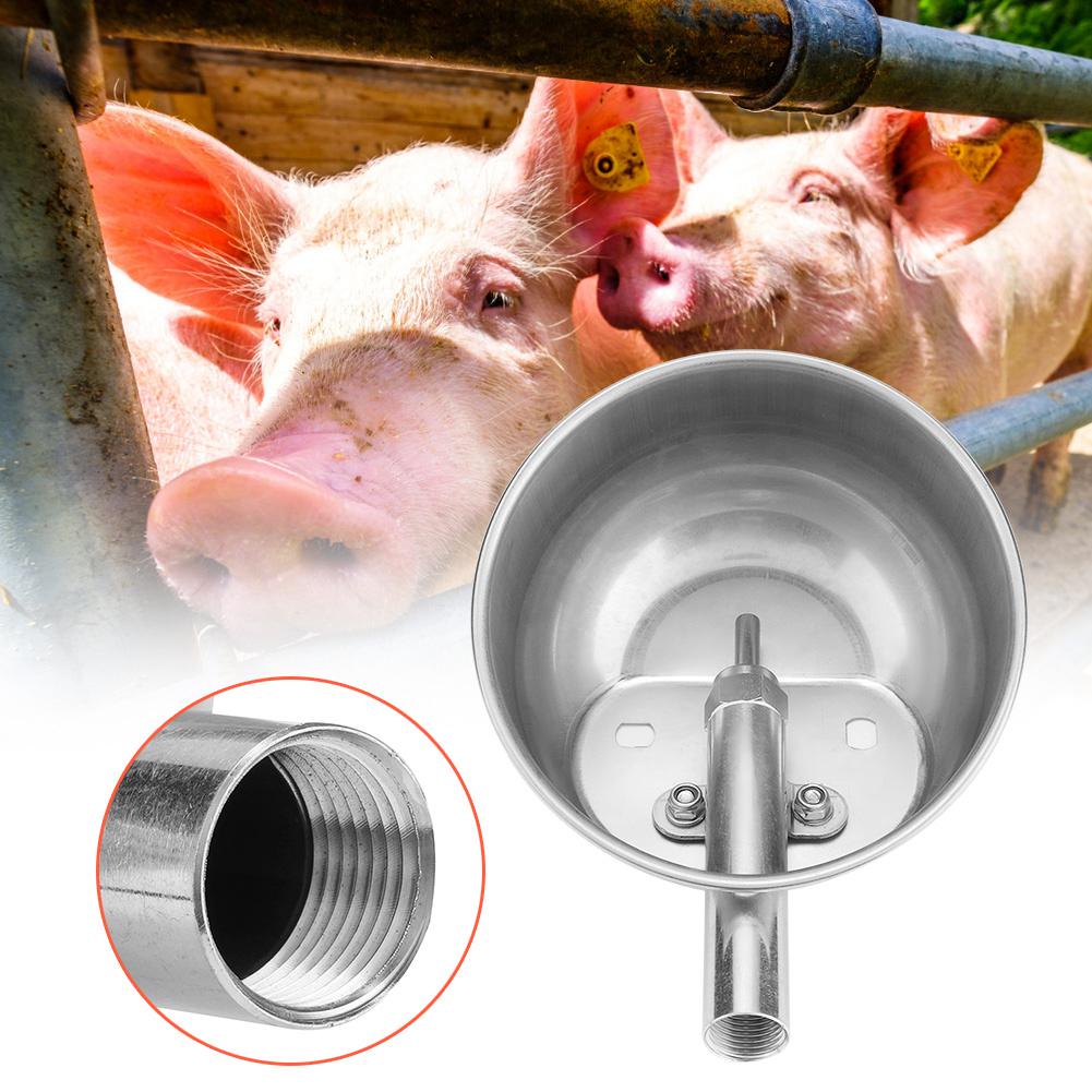 Stainless Steel Pig Drinking Water Bowl Piglets Automatic Drinking Fountains Feeder Equipment