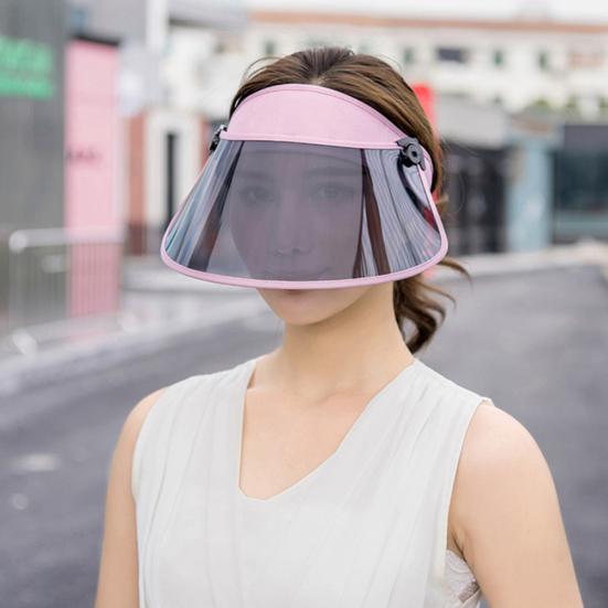 Damen Sommer Anti-UV Abnehmbare Sonnenblende Kappe Breiter Rand Outdoor Hut