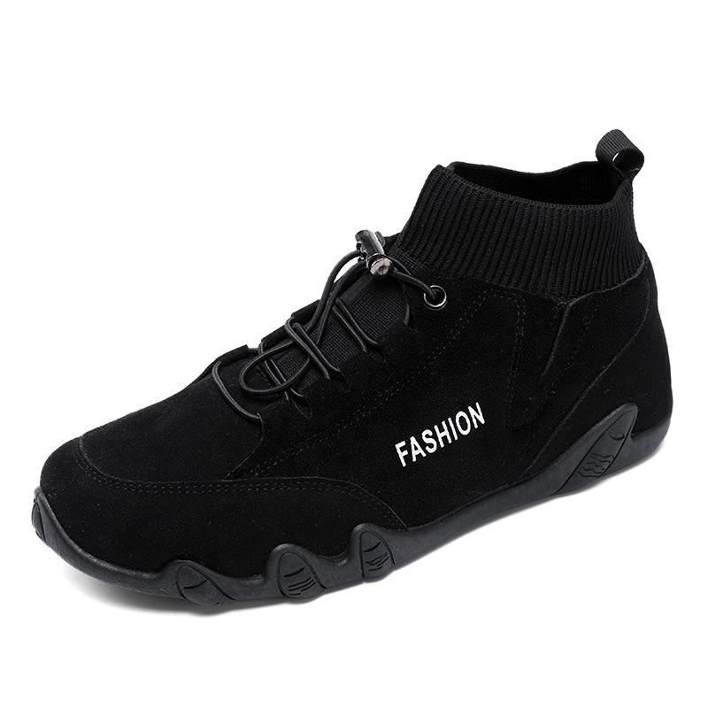 Spring and Autumn mid-help socks, casual trendy shoes, octopus sole foot cover, lazy shoes, men's outdoor breathable labor insurance shoes