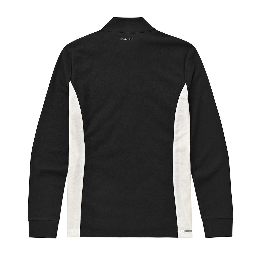 SUPERIOR Women'S Transitional Woven Quilted Contrast T-Shirt Black (Pcb140639)