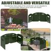 Camping Stove Windscreen 4 Plates Steel Camp Stove Windscreen Folding Outdoor Picnic Cooker Stove Wind Screen Windshield With Dr