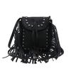 Retro Pu Small Crossbody Bag With Chain And Tassels For Daily Use