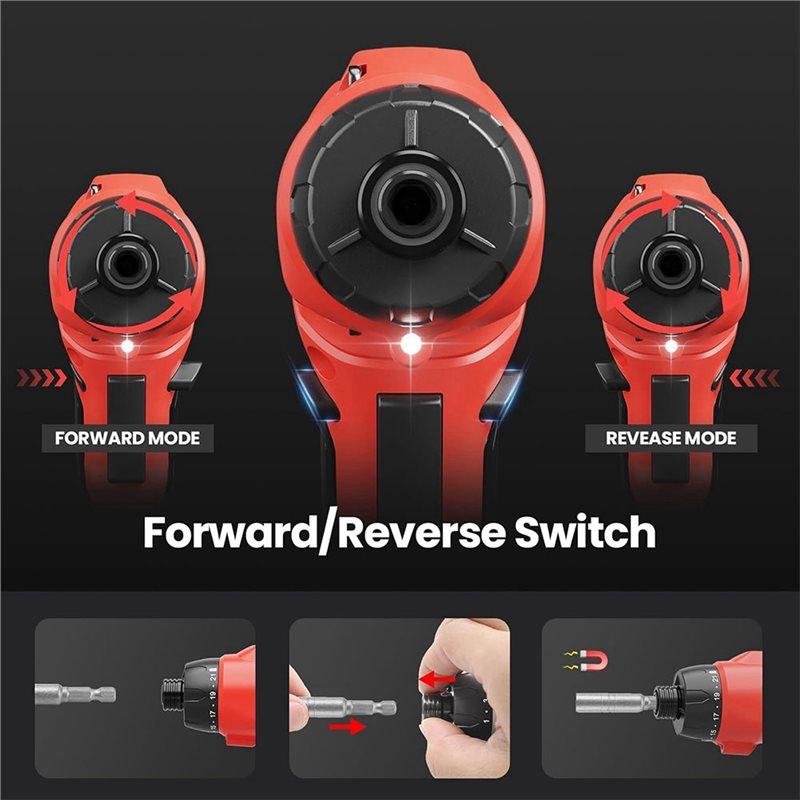 CYCLI-Electric Screwdriver-3.6V Cordless 7.1N. M Rechargeable Screwdriver Featuring 38PCS Bits, Power Screwdriver With Pivoting