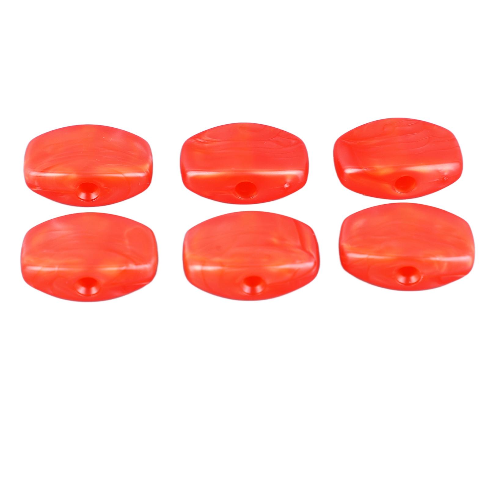 6Pcs Guitar Tuning Peg Buttons Plastic Comfortable Grip Tuner Buttons for Electric Acoustic Guitar Red