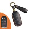 Genuine Leather Jeep Key Cover for Grand Commander & Grand Cherokee - Handmade Protective Shell with Buckle