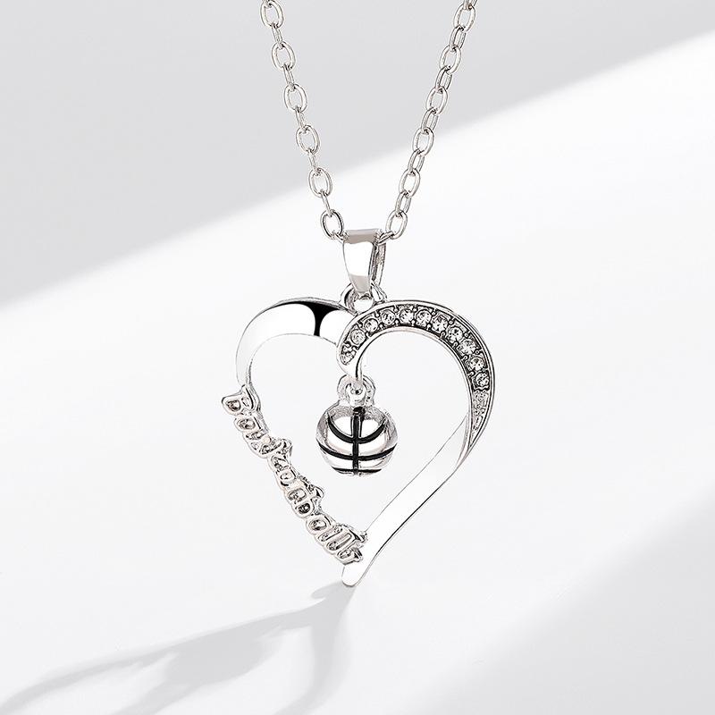 Kids Sports Necklace Volleyball Softball Basketball Baseball Pendant Christmas Gift Jewelry Accessory For Boys And Girls