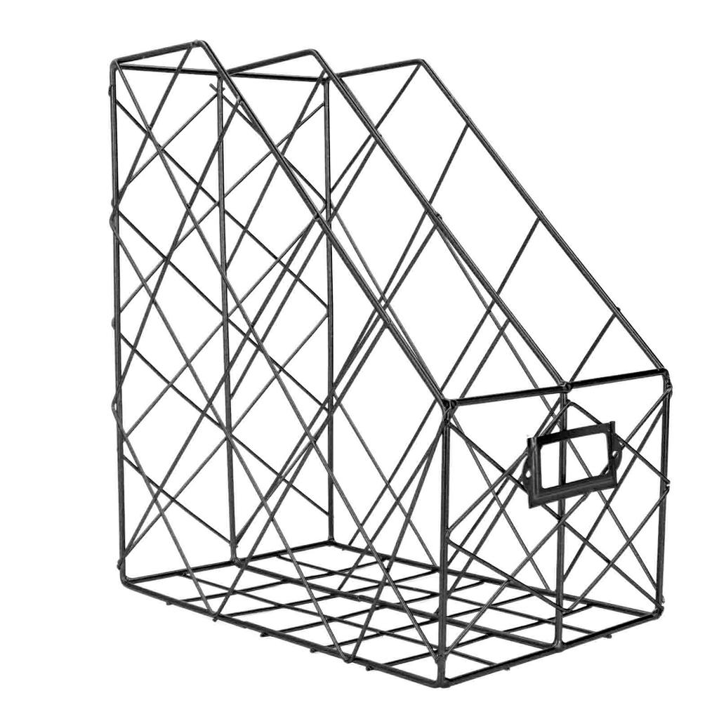 Portariviste da scrivania Geometria semplice Metallo Salvaspazio Organizzatore di file per riviste da scrivania per documenti