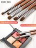 ENZO KEN Natural Pony Hair Wood Eyeshadow Brush Set with Makeup Professional Eye Makeup Brush Travel Brush for Under Nose Eyeliner and Super Soft