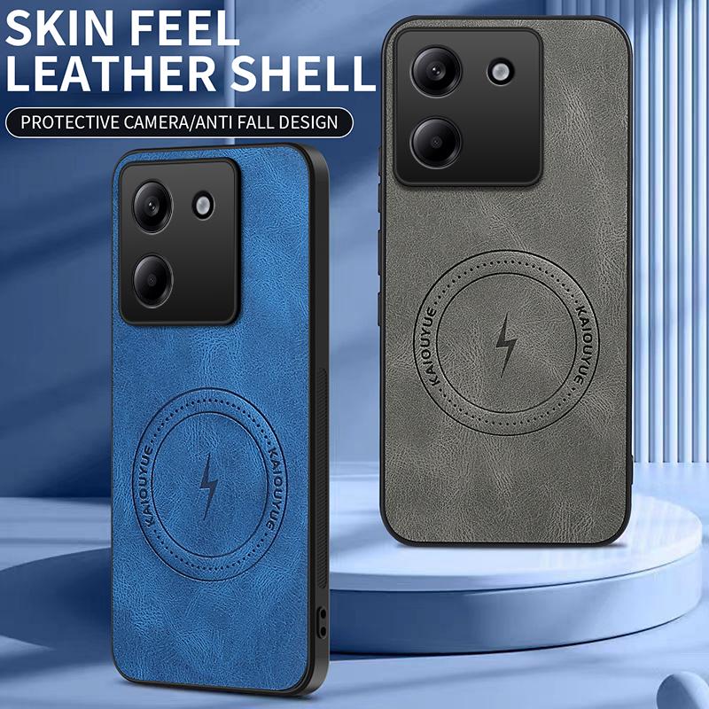 For POCO M7 Pro 5G Case for Magsafe Luxury Sheep Skin Magnetic Matte Cover for Mi POCO M7pro Wireless Charging Anti-drop Bumper