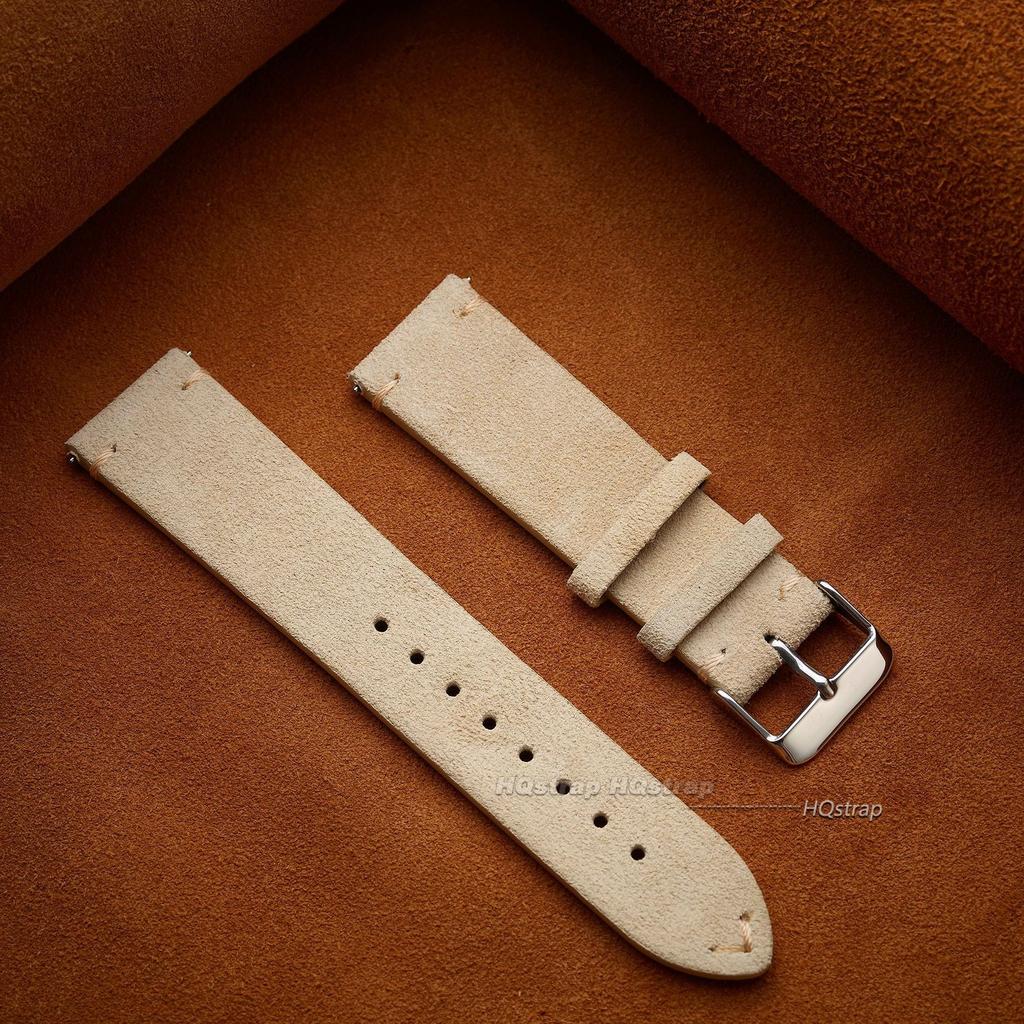 Wildleder Echts Leder Uhrenarmband 16mm 18mm 20mm 22mm für Seiko Schnellwechsel Vintage Handgemachtes Band Hohe Qualität Uhrenarmband